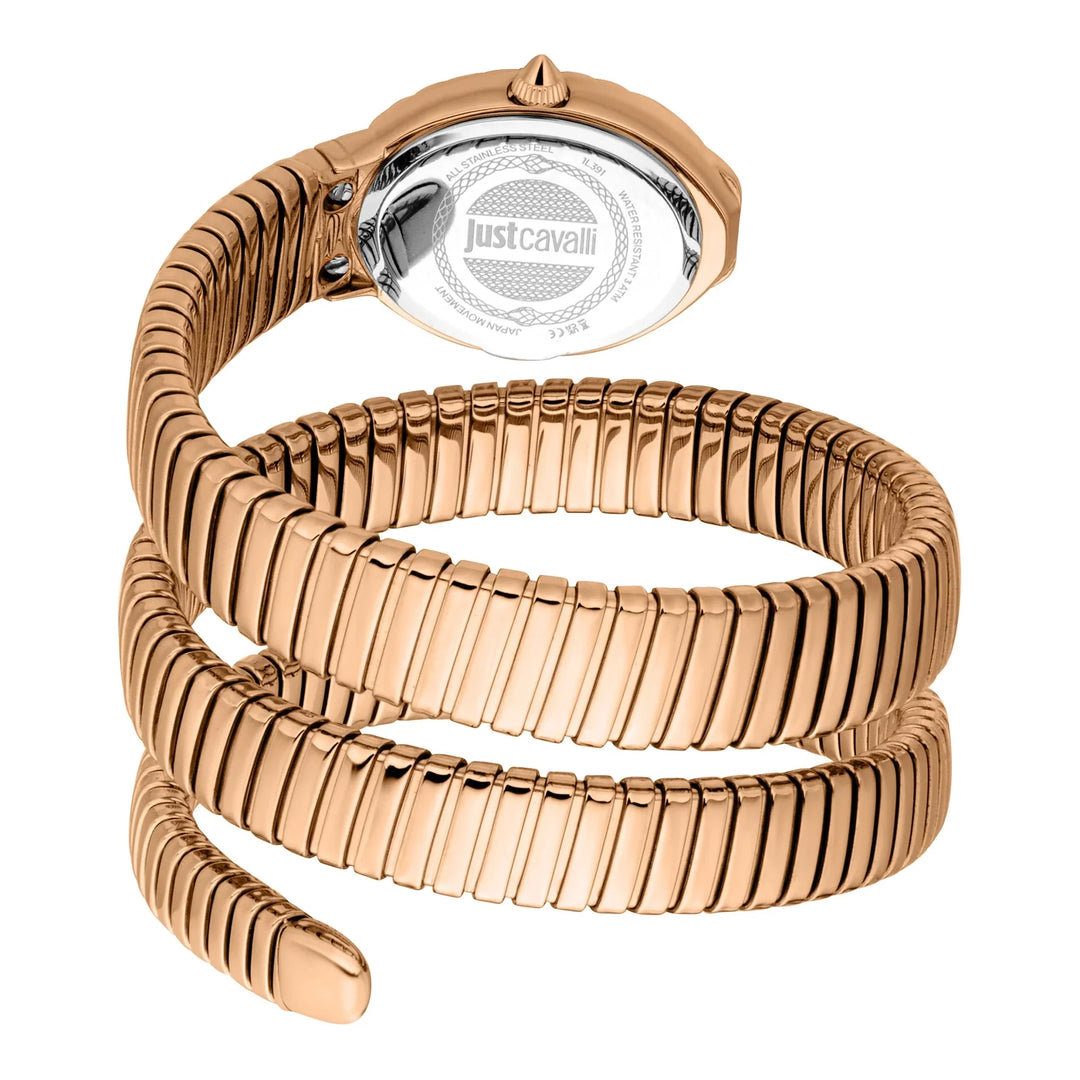 Just Cavalli Signature Snake Sognia Rose Gold Blue