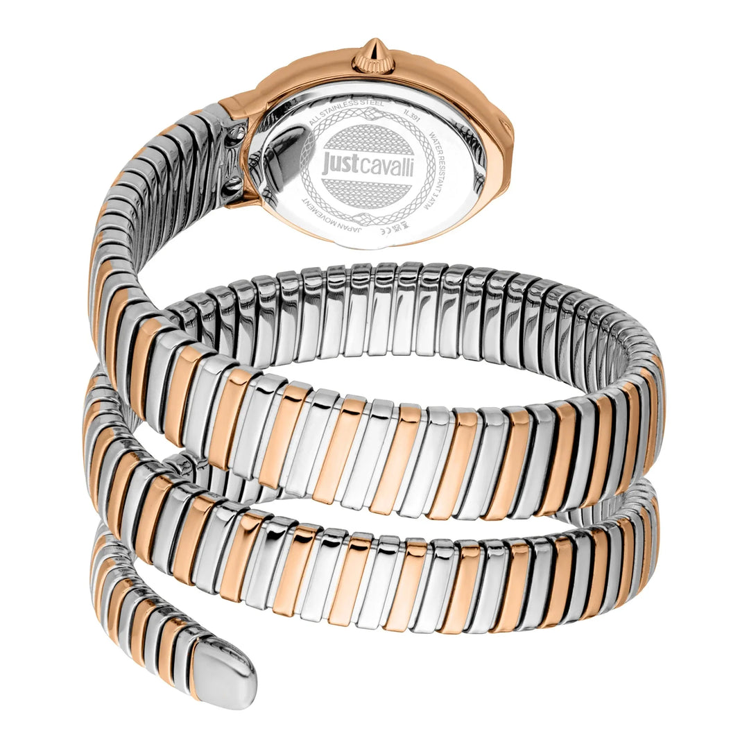 Just Cavalli Signature Snake Sognia Silver Rose Gold