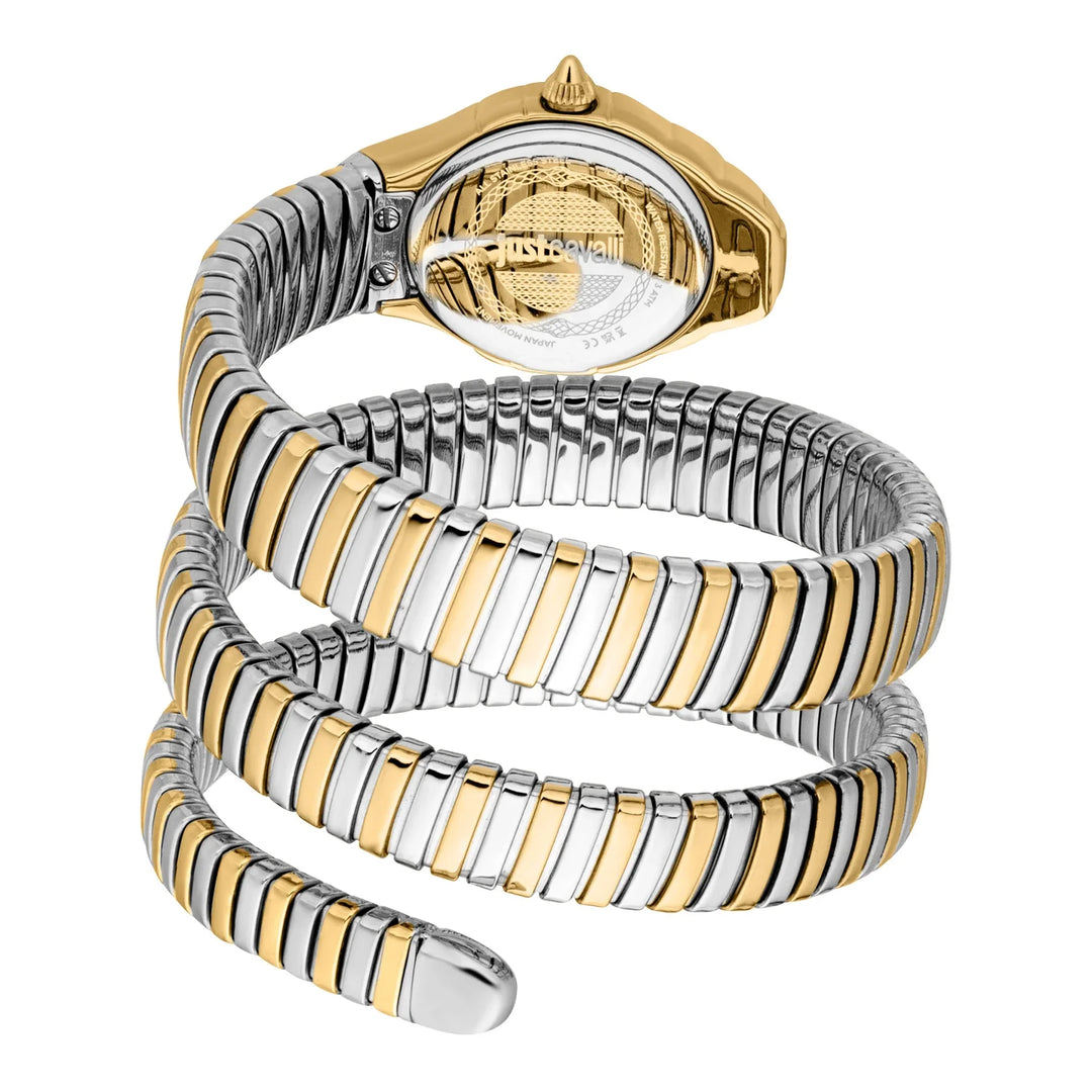 Just Cavalli Signature Snake Amanta Yellow Gold Silver Green