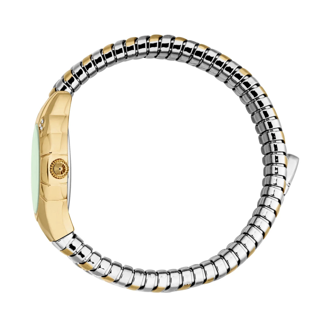 Just Cavalli Signature Snake Amanta Yellow Gold Silver Green