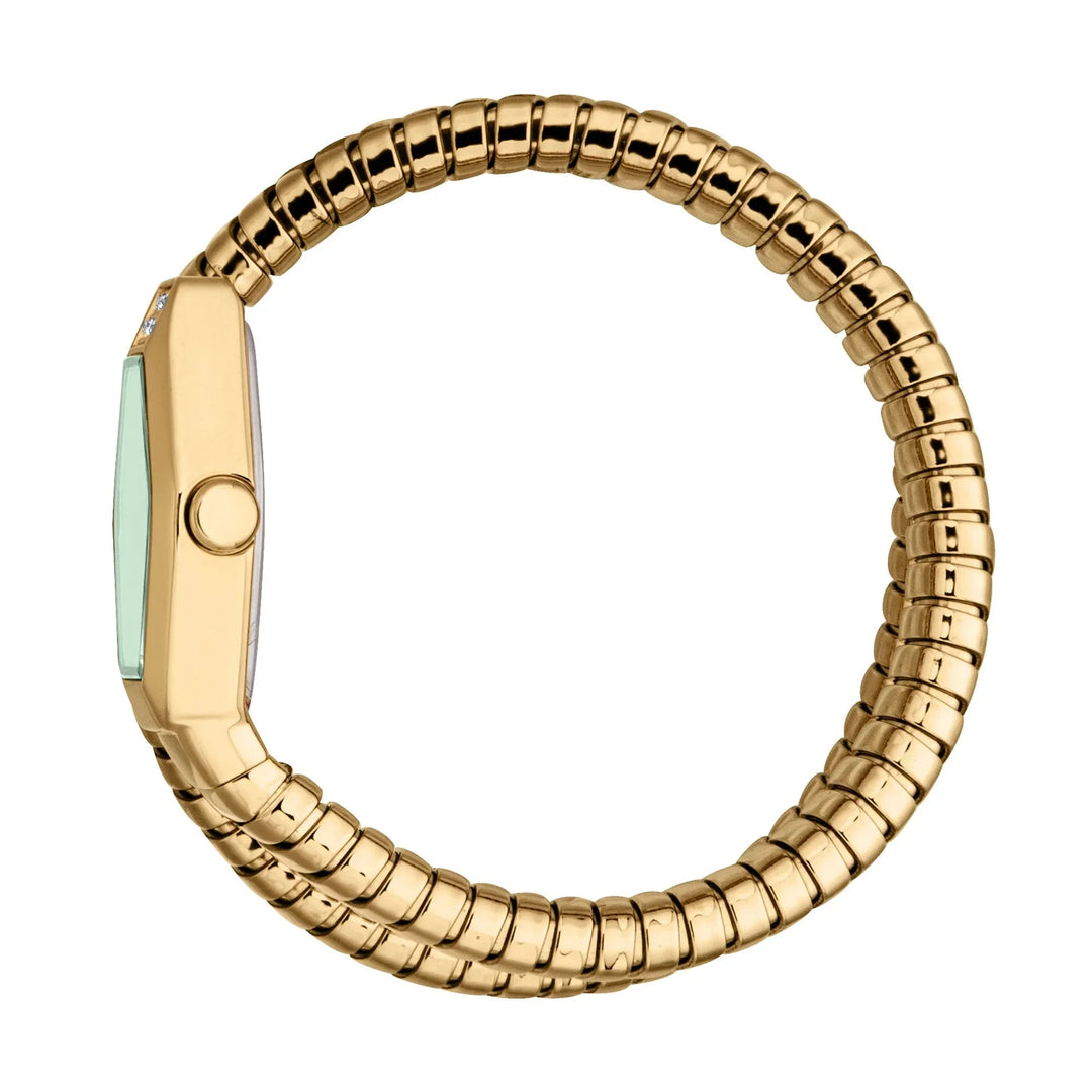 Just Cavalli Signature Snake Splora Yellow Gold Green