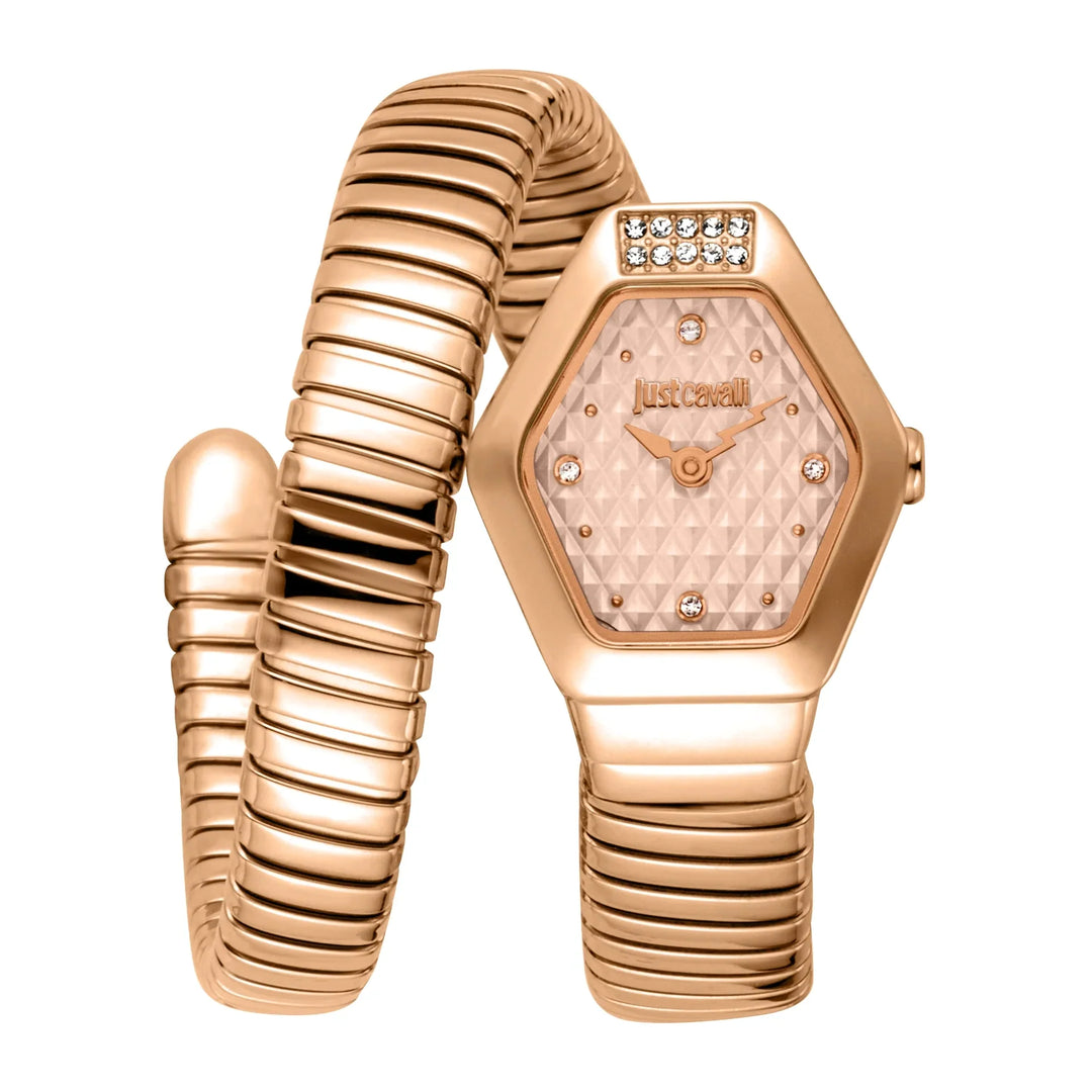 Just Cavalli Signature Snake Splora Rose Gold