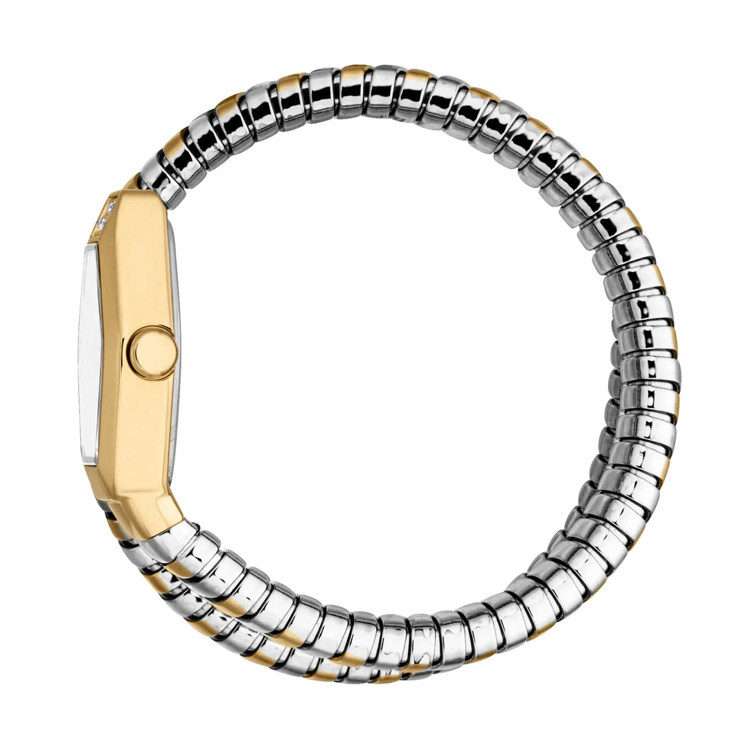 Just Cavalli Signature Snake Splora Silver Yellow Gold