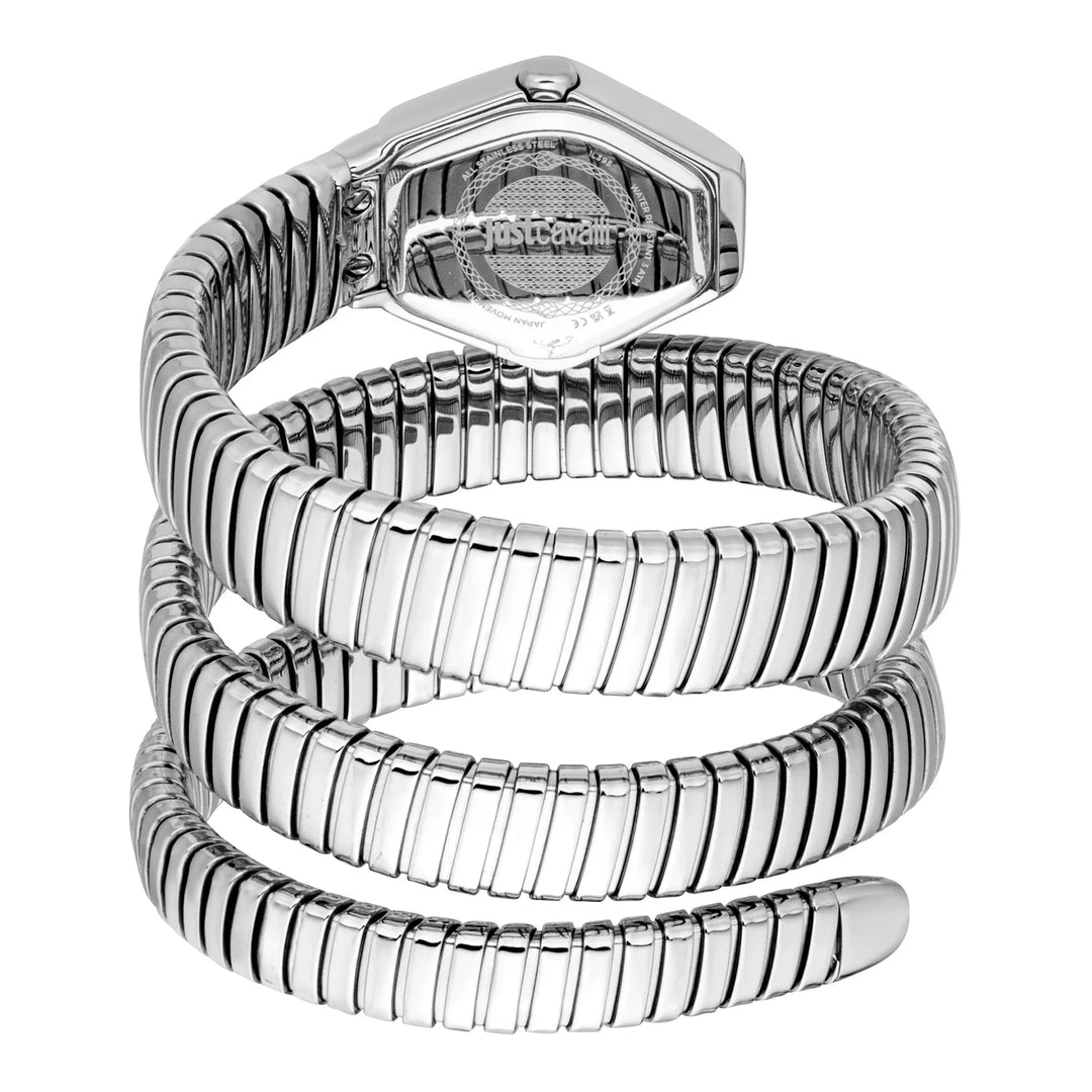 Just Cavalli Signature Snake Romina Silver Black