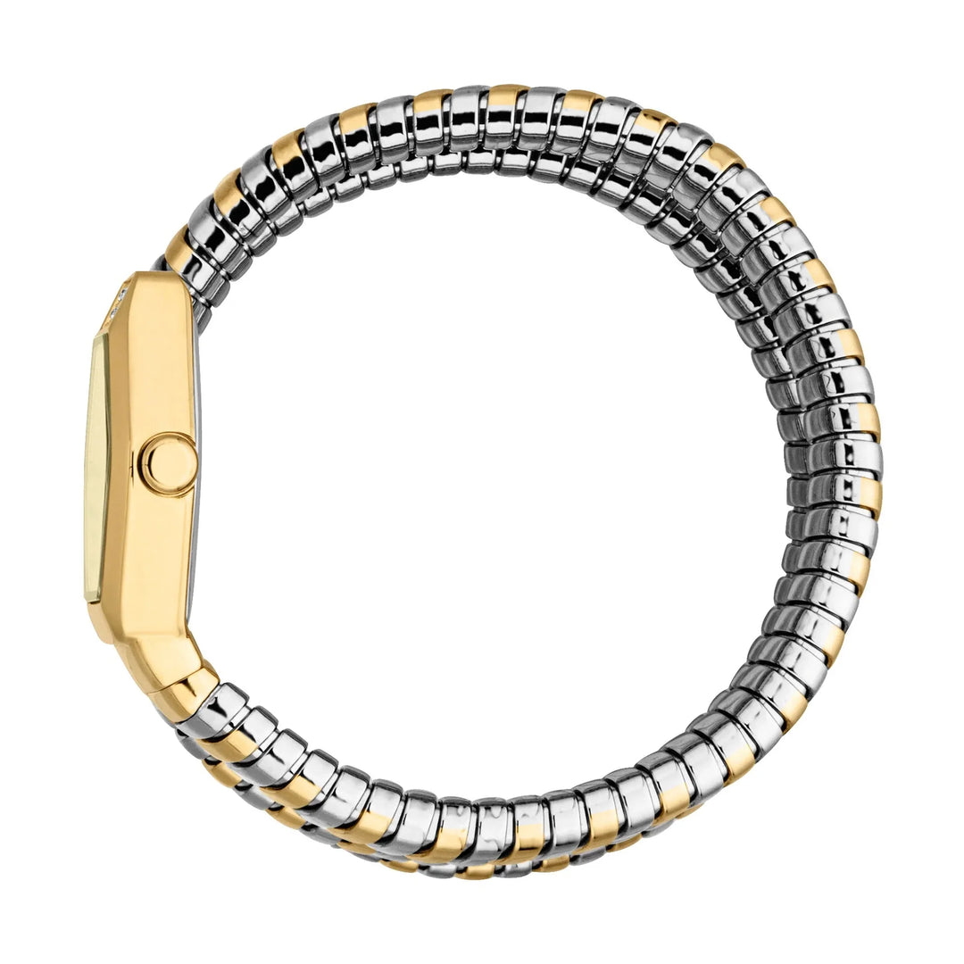 Just Cavalli Signature Snake Romina Silver Yellow Gold Champagne