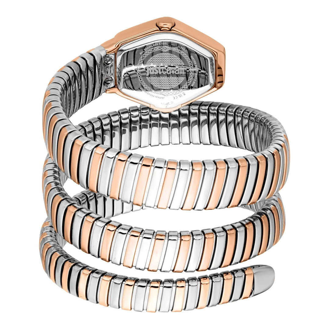 Just Cavalli Signature Snake Romina Silver Rose Gold Rose Gold