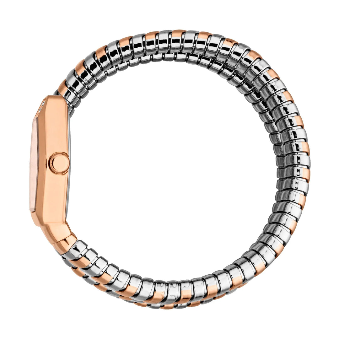 Just Cavalli Signature Snake Romina Silver Rose Gold Rose Gold