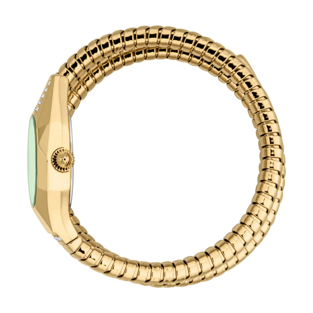 Just Cavalli Signature Snake Lunara Yellow Gold Green