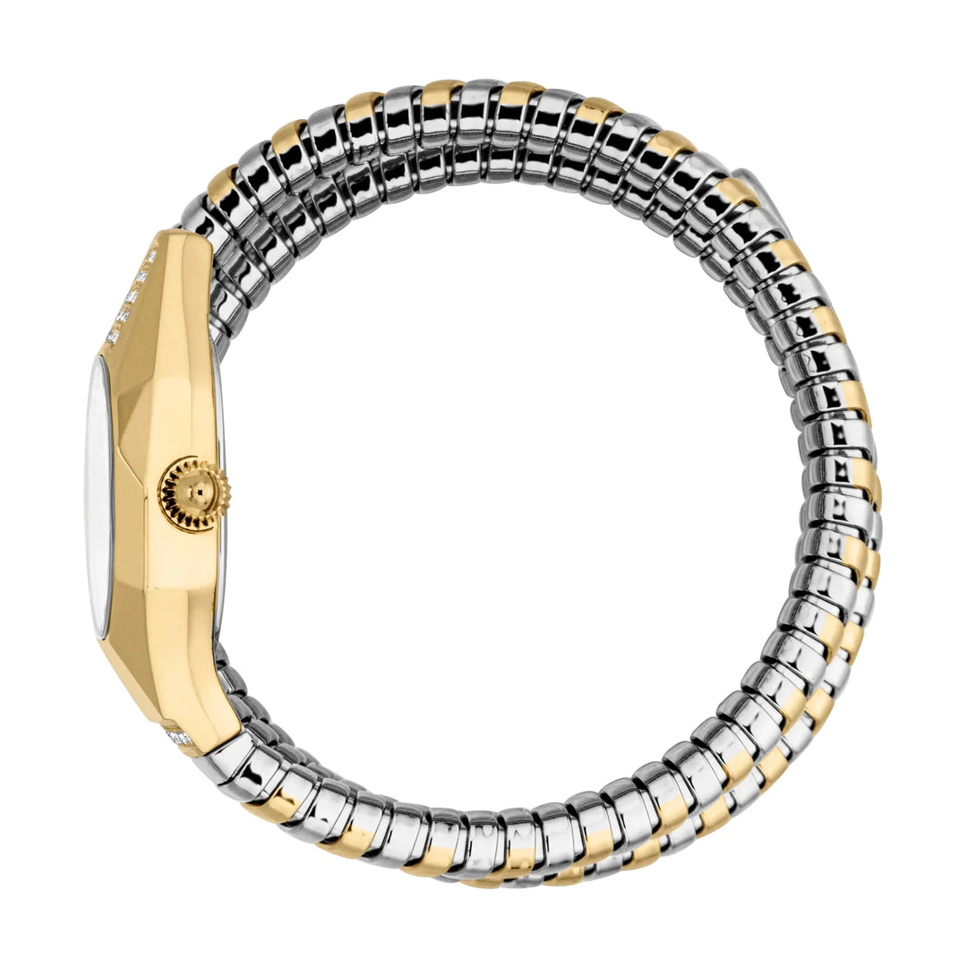 Just Cavalli Signature Snake Lunara Silver Yellow Gold Silver