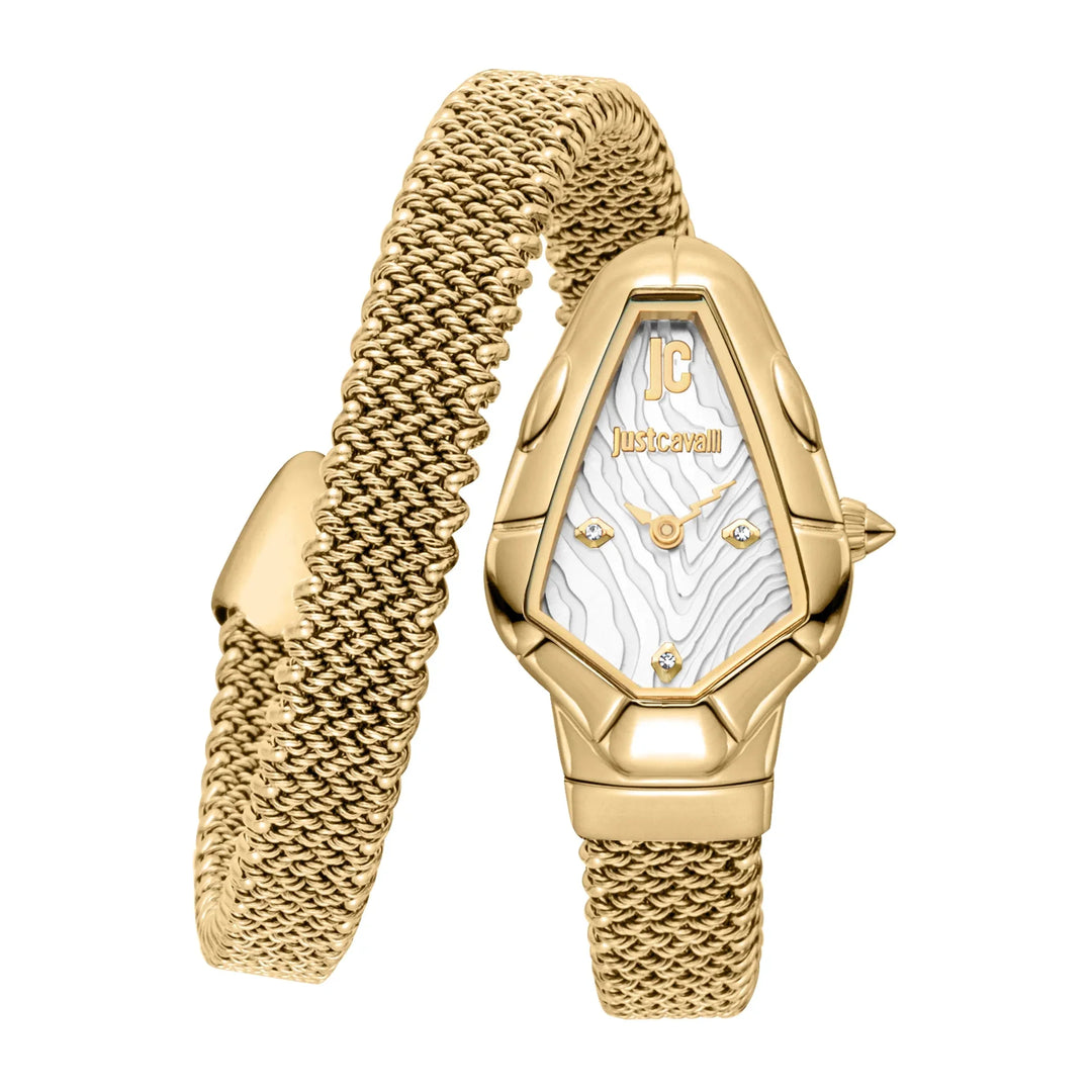 Just Cavalli Signature Snake Fiamma Yellow Gold Silver