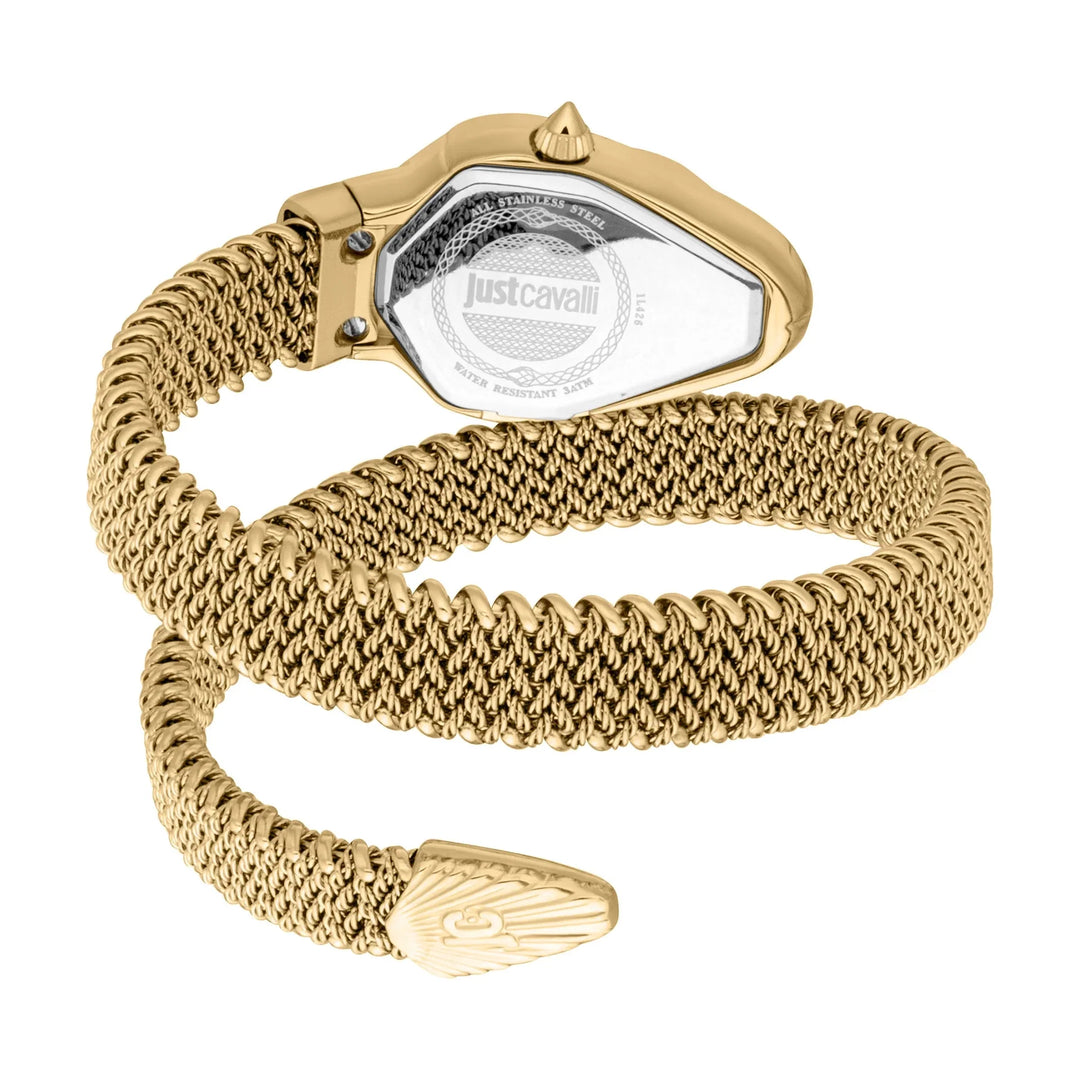 Just Cavalli Signature Snake Fiamma Yellow Gold Green