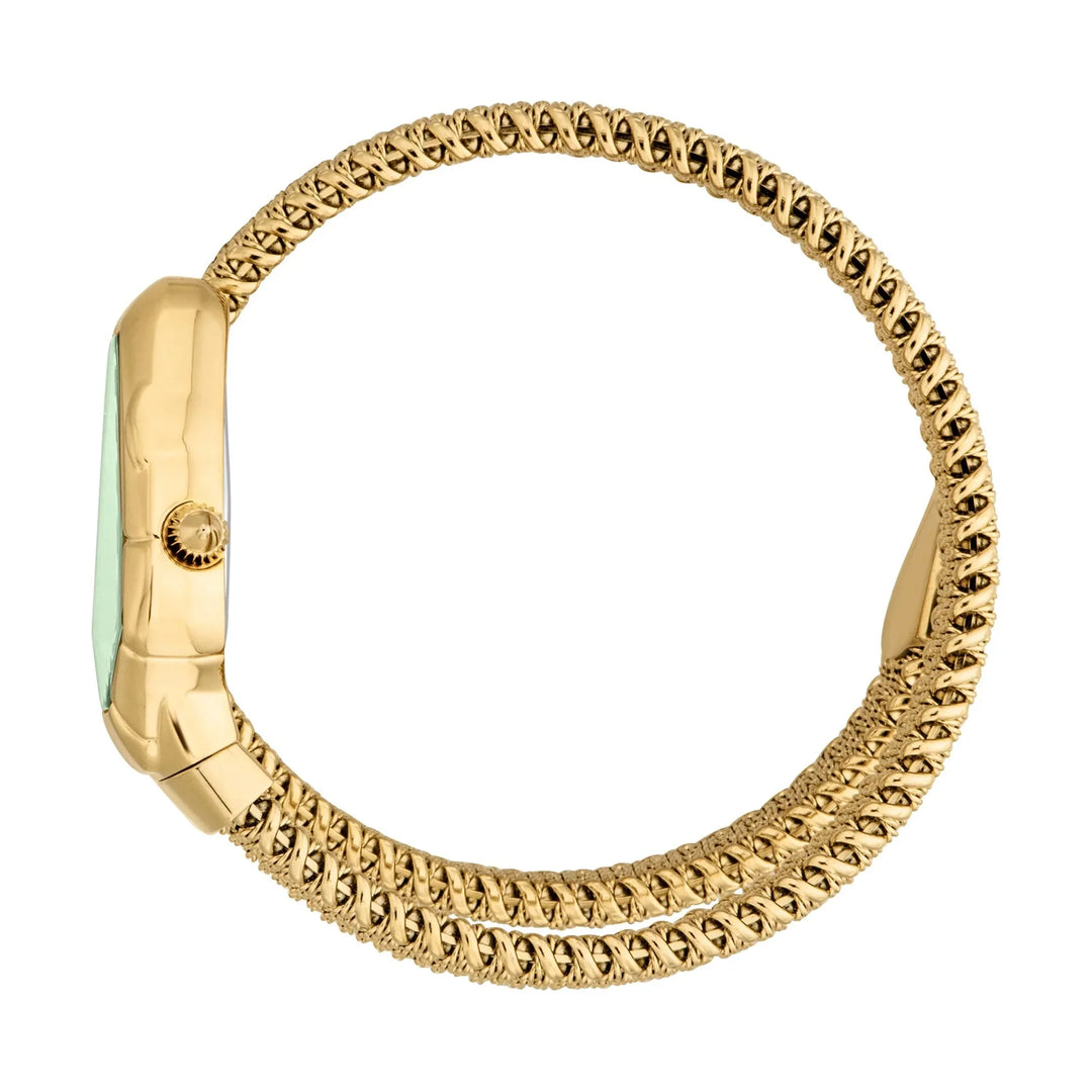 Just Cavalli Signature Snake Fiamma Yellow Gold Green