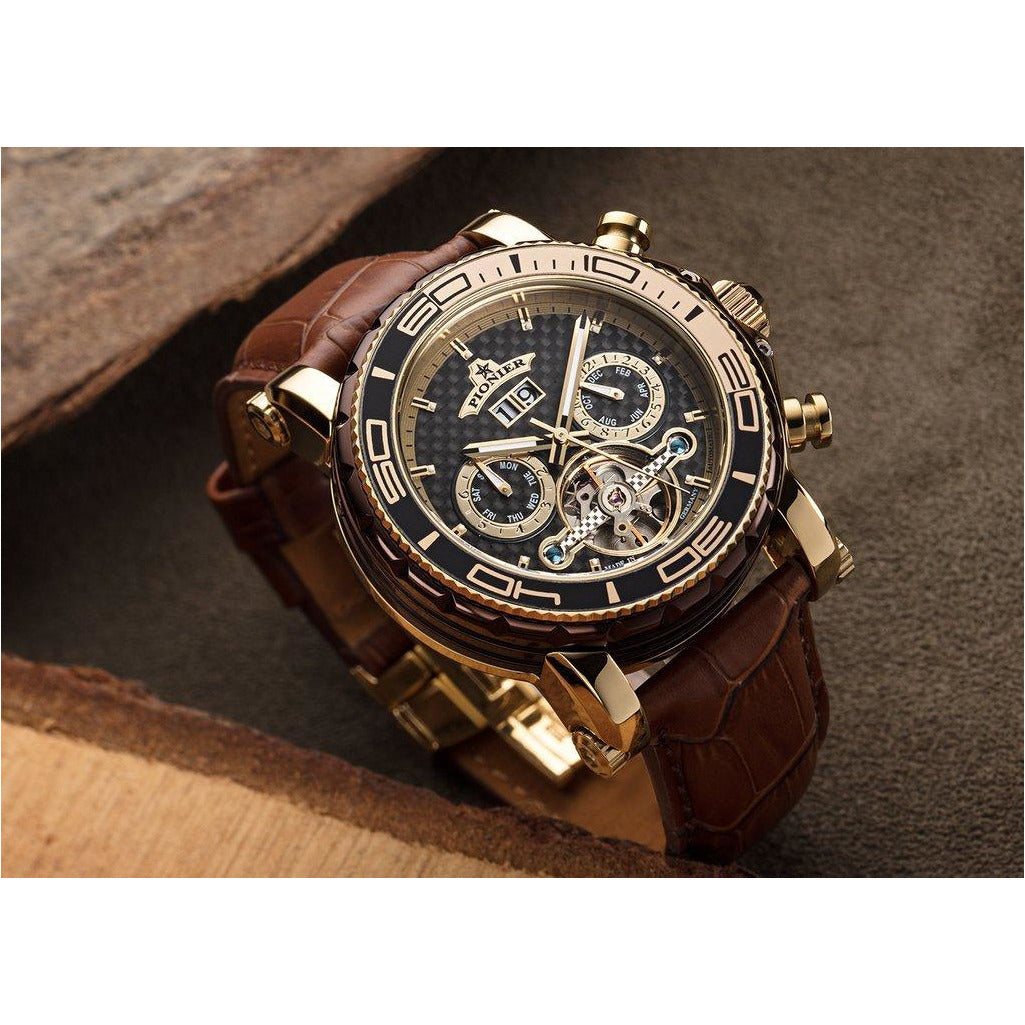 TUFINA GERMANY MIAMI PIONIER GOLD | BROWN BLACK Watch