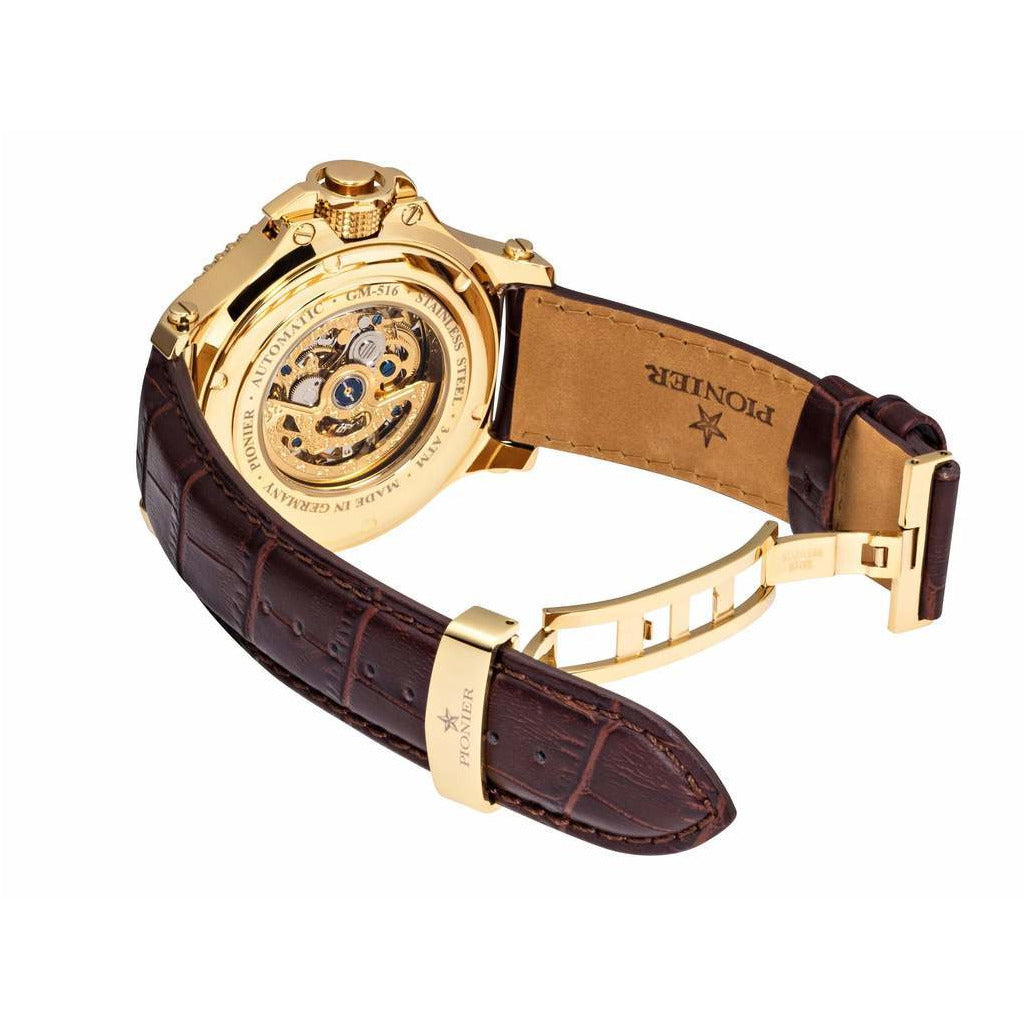 TUFINA GERMANY BARCELONA PIONIER GOLD | BROWN WHITE Watch
