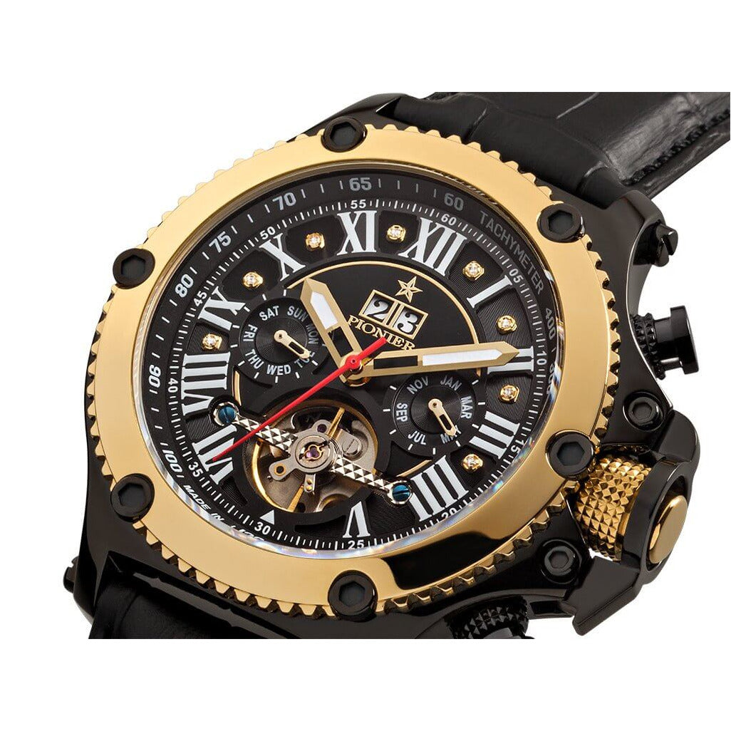 TUFINA GERMANY NEW YORK DIAMONDS PIONIER BLACK | GOLD Watch