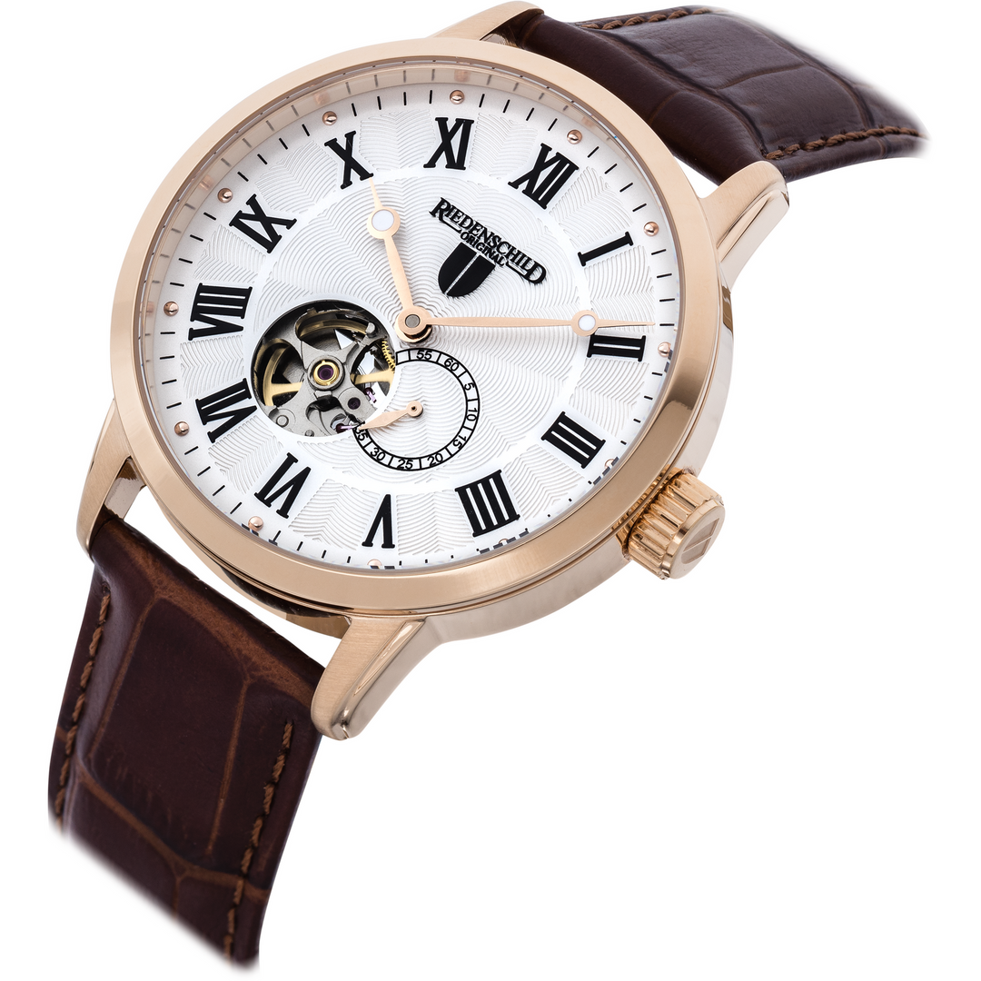 RIEDENSCHILD ORIGINAL Automatic Reich Power Reserve Rose Gold/Brown Watch