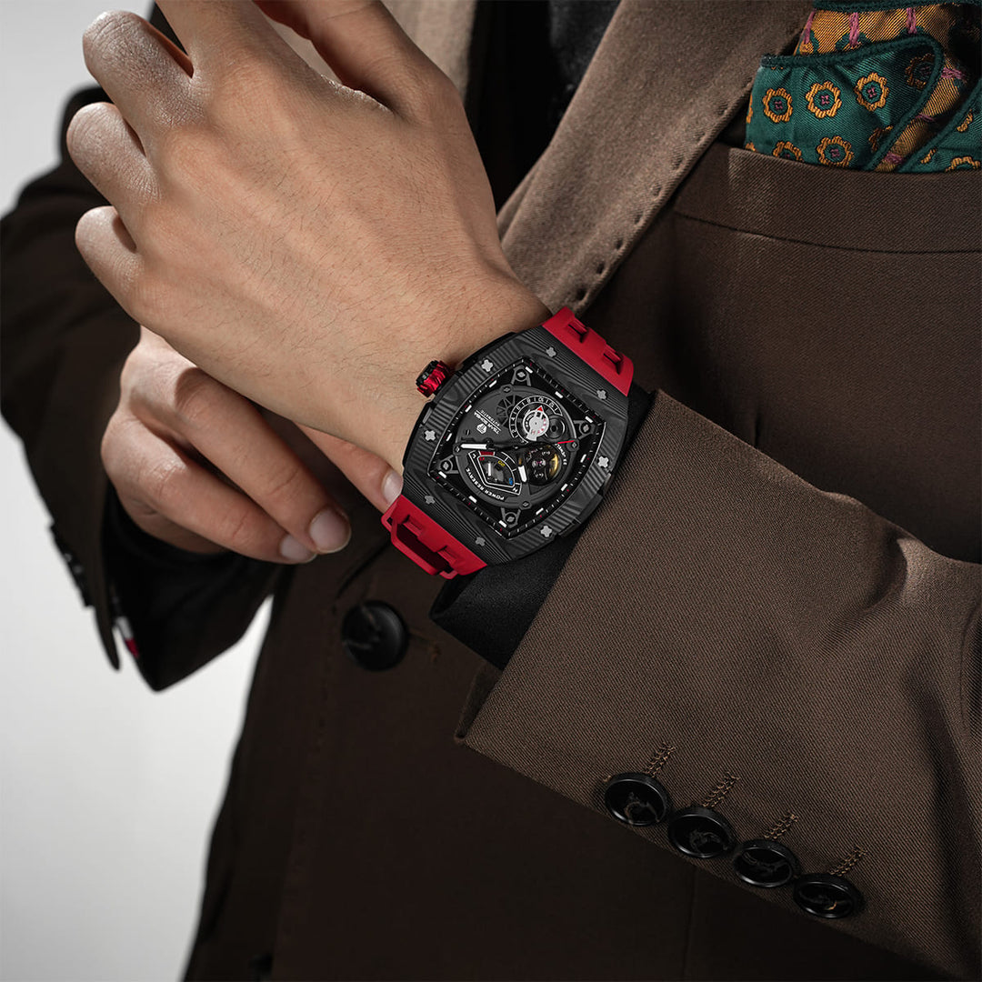 TSAR BOMBA Elemental-Carbon Fiber Automatic Watch TB8210CF