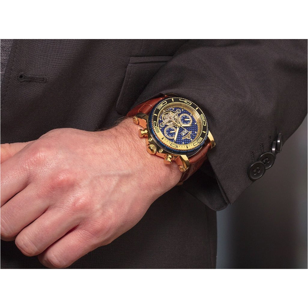 TUFINA GERMANY MIAMI PIONIER GOLD | BROWN BLUE Watch