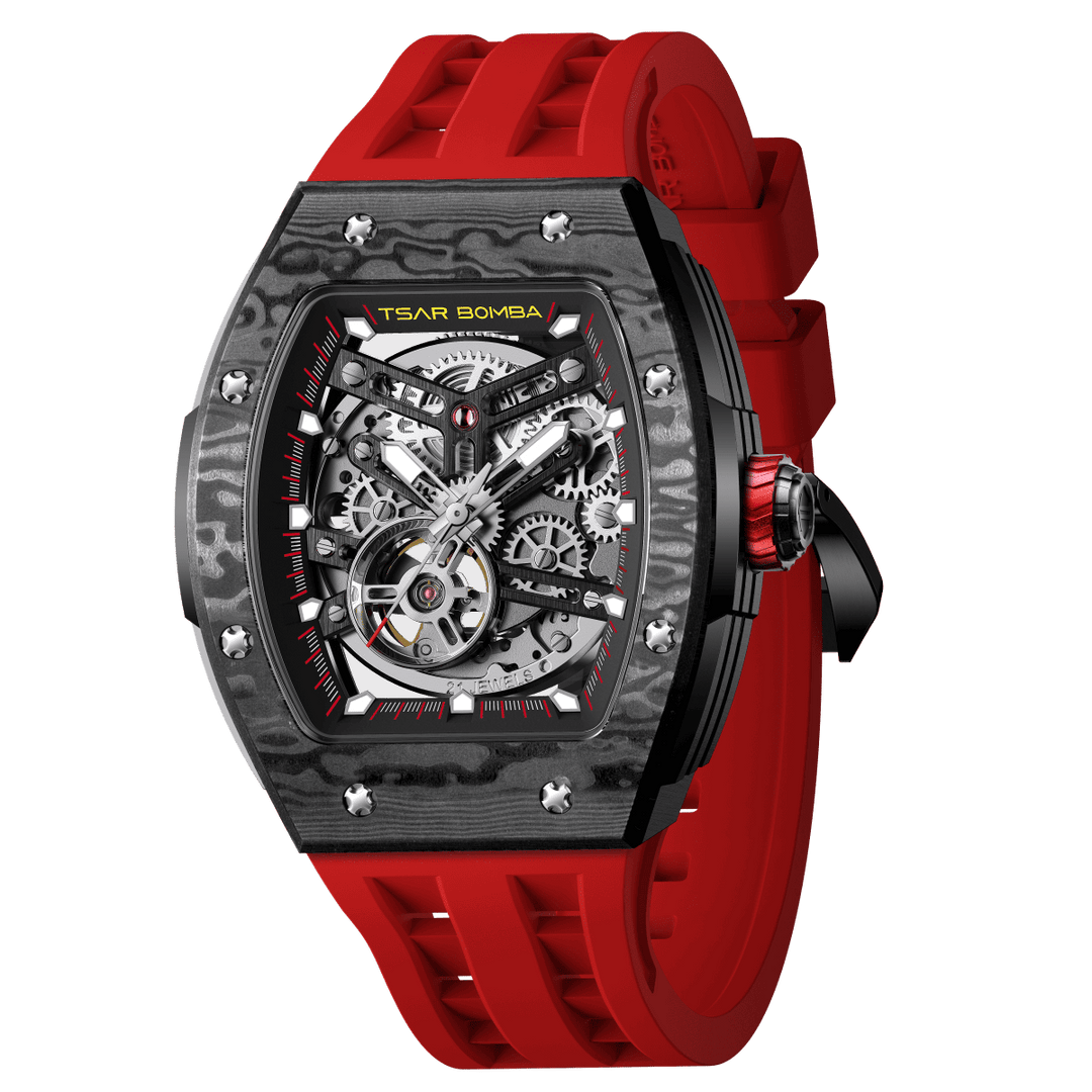 TSAR BOMBA Elemental-Carbon Fiber Automatic Watch TB8228CF