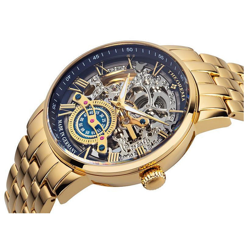 TUFINA GERMANY OSLO THEOREMA STEEL GOLD | BLUE Watch