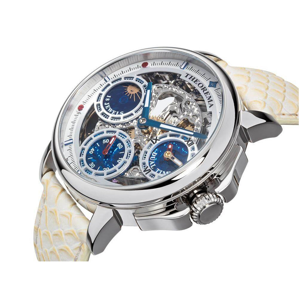 TUFINA GERMANY BEUNOS AIRES THEOREMA DUAL TIME SILVER | BEIGE Watch