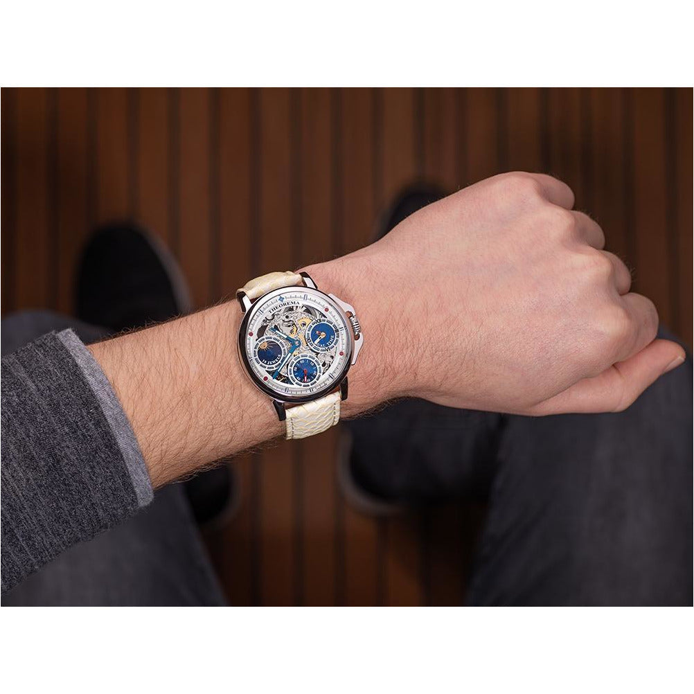 TUFINA GERMANY BEUNOS AIRES THEOREMA DUAL TIME SILVER | BEIGE Watch