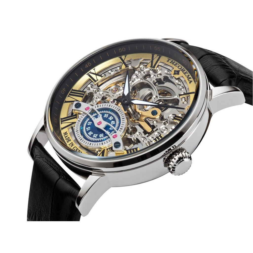TUFINA GERMANY OSLO THEOREMA SILVER | BLACK GOLD TRIM Watch