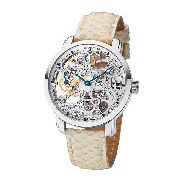 TUFINA GERMANY VENEZIA THEOREMA FULL SKELETON SILVER | BEIGE Watch