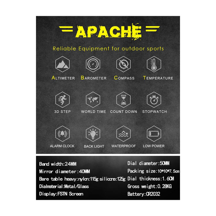 NORTH EDGE Tactical Apache Silicone Watch Grey image 1