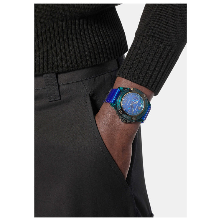 Versace Men's Iconic Watch Chronograph Active Green image 3