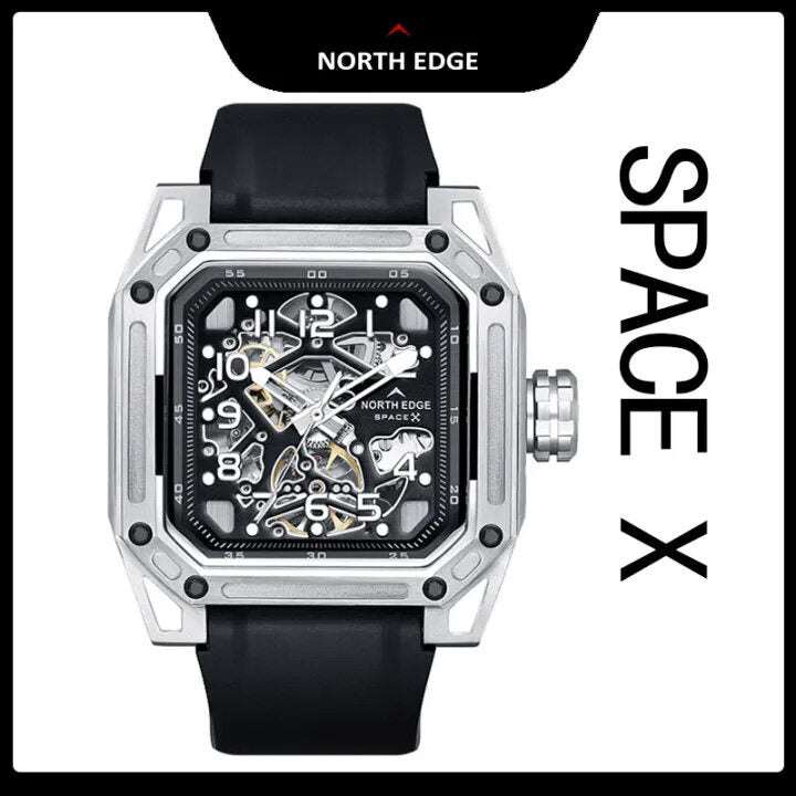 NORTH EDGE Tactical Space-X Automatic Watch Silver / Black image 9