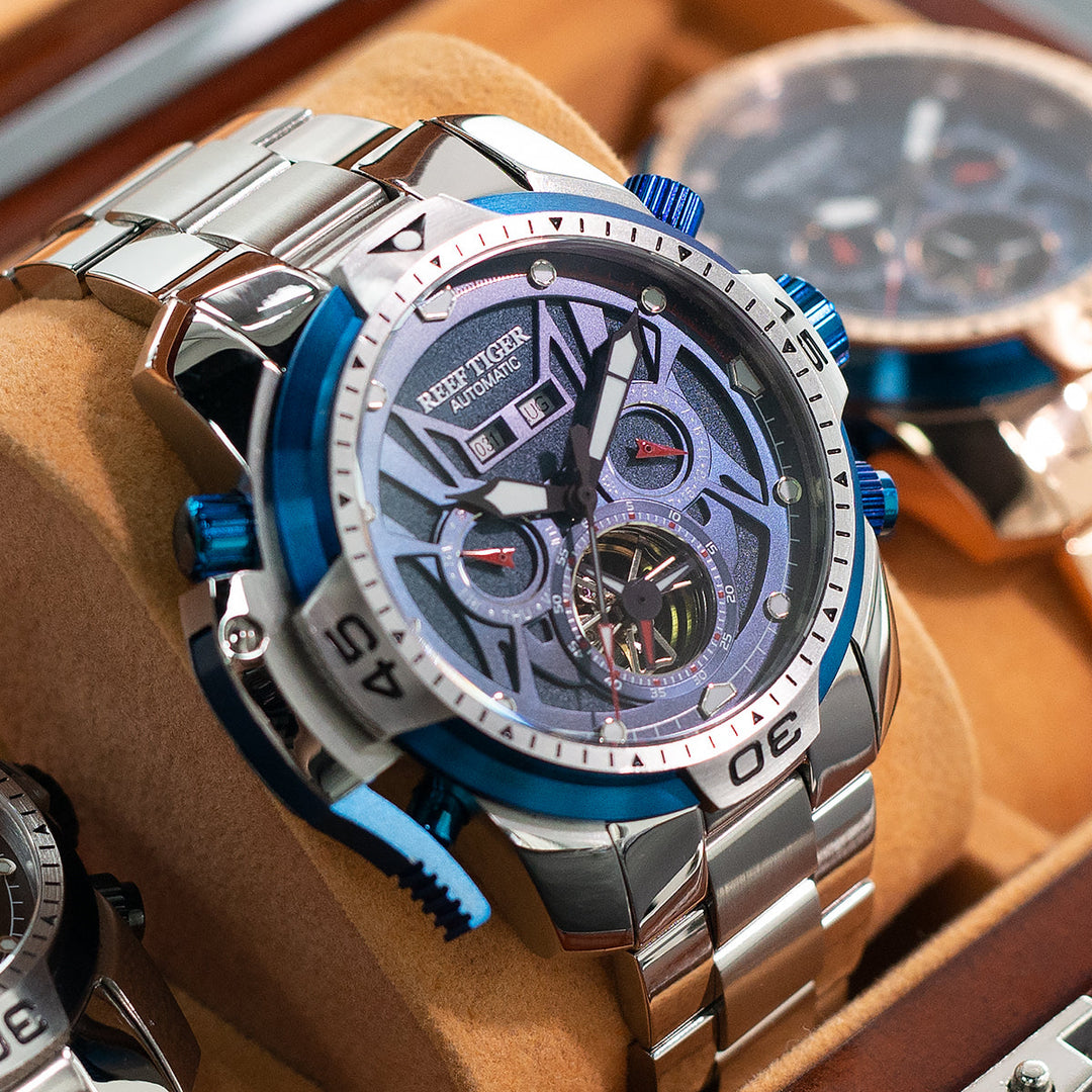 Reef Tiger Men's Aurora Transformers Skeleton Automatic Mechanical Watch image 3