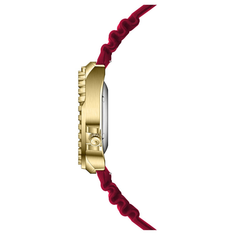 RIEDENSCHILD PRECISION INSRUMENTS GERMANY Divers Taucheruhr 1000m Helium Valve Watch Gold/Burgandy image 3