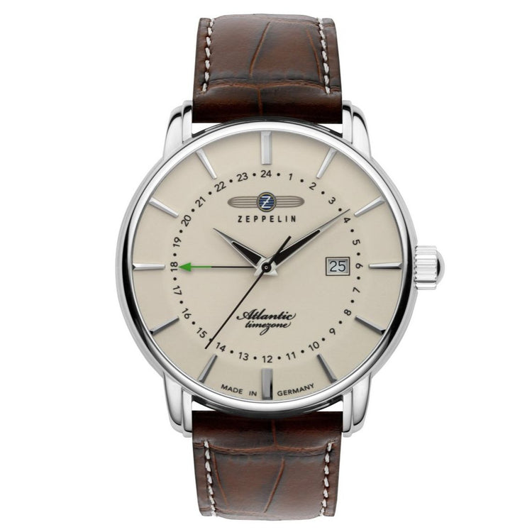 ZEPPELIN Men's Atlantic Dual Time Watch Night Glow 84425 image 0