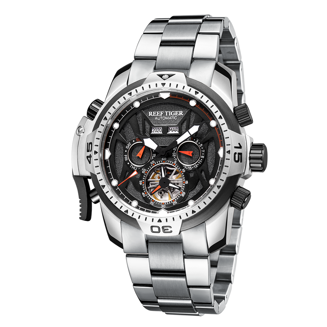 Reef Tiger Men's Aurora Transformers Skeleton Automatic Mechanical Watch image 7