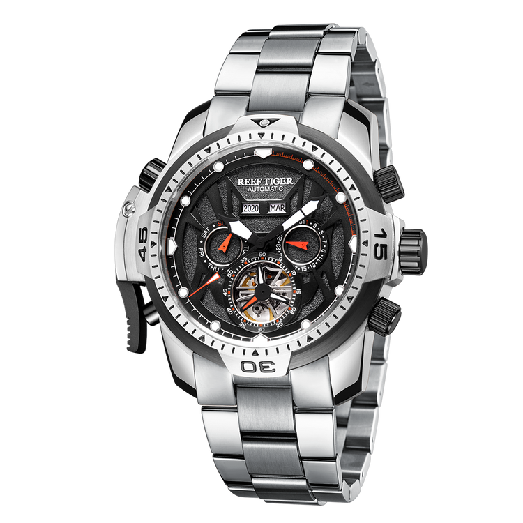 Reef Tiger Men's Aurora Transformers Skeleton Automatic Mechanical Watch image 7