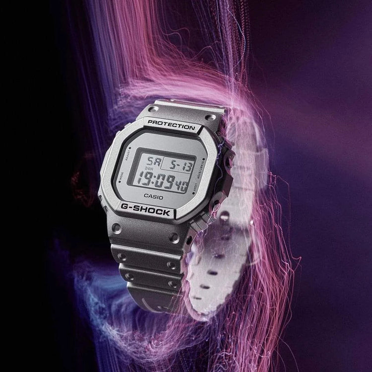 CASIO Men's G-SHOCK Digital Series Watch DW-5600FF-8ER Metallic Silver image 2