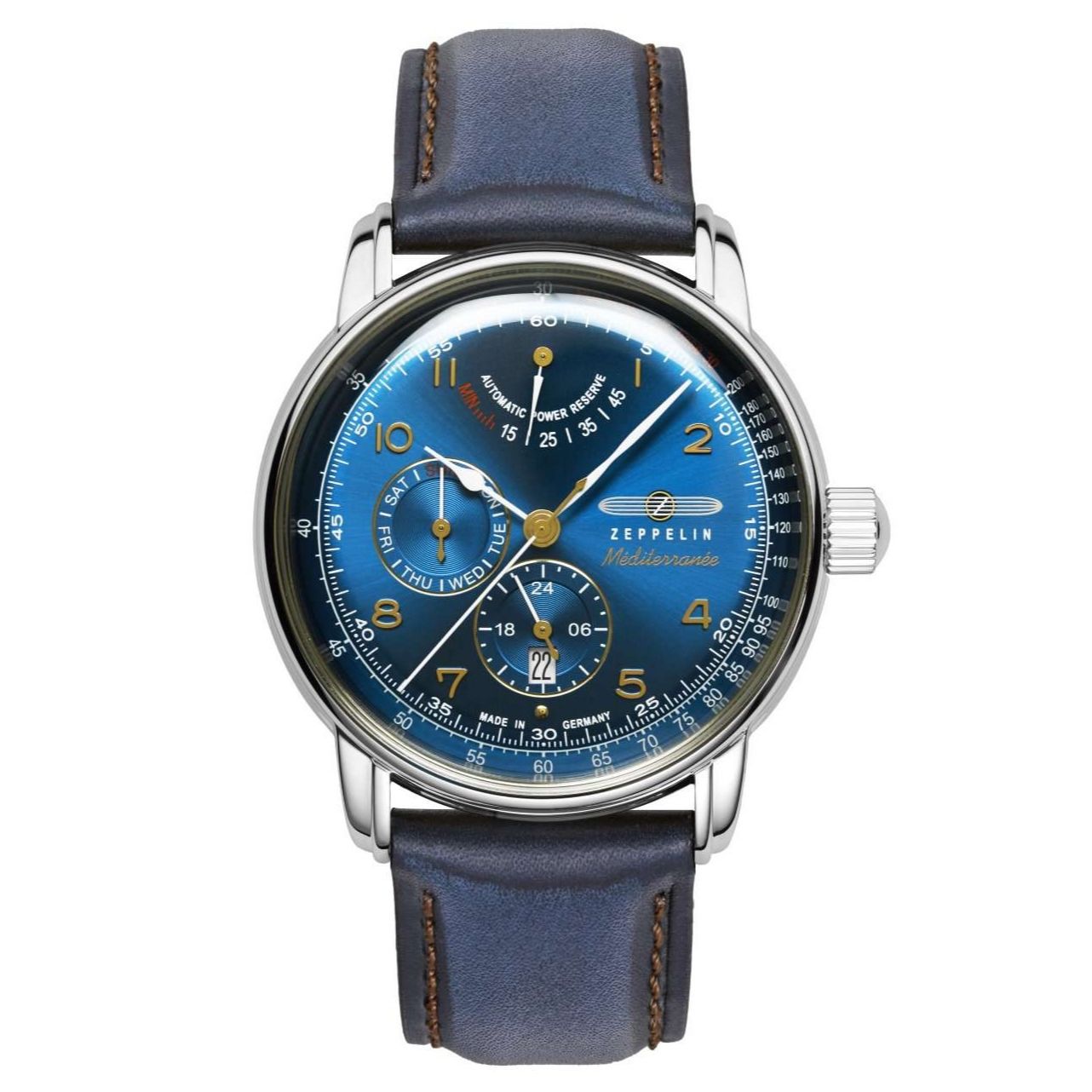 ZEPPELIN Men's Mediterranee 1921 Automatic Power Reserve Watch 96903 image 0