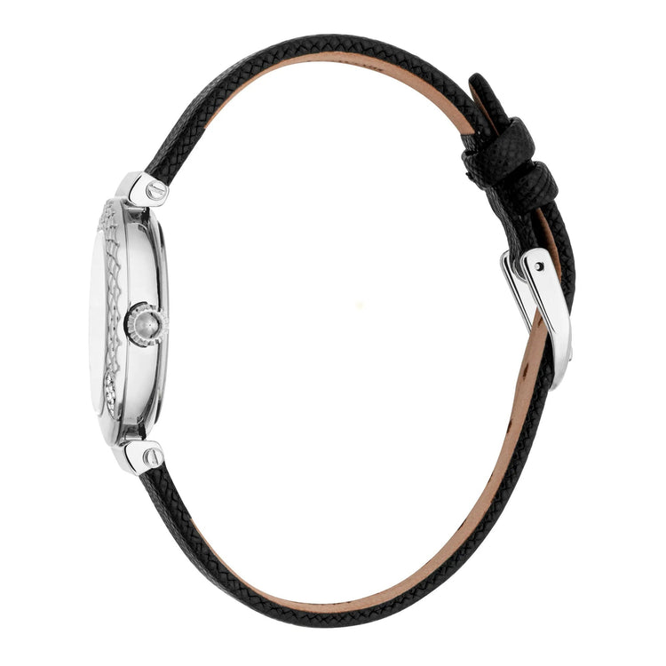 Just Cavalli Animalier Mistero Snake Leather Black Silver image 2