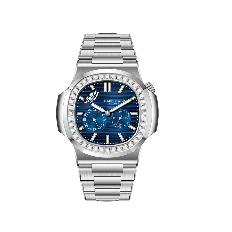 Reef Tiger Men's Peak 44mm Square Crystal Bezel Automatic Watch RGA2019 image 13
