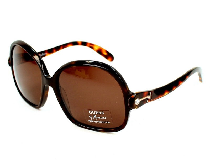 GUESS by MARCIANO Women's Tortoise Acetate Diamante Sunglasses