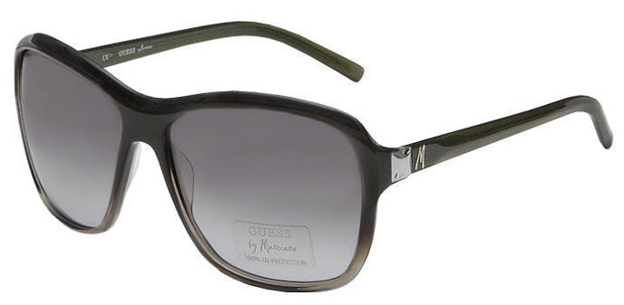 GUESS by MARCIANO Women's Sexy Oversized Olive Grey Translucent Sunglasses