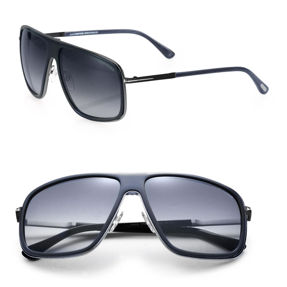 TOM FORD Men's Quentin Smoke Blue Sunglasses