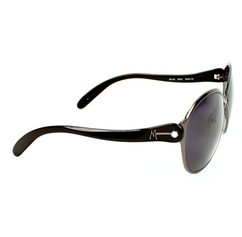 GUESS by MARCIANO Women's Black Acetate Semi Rimless Diamante Sunglasses