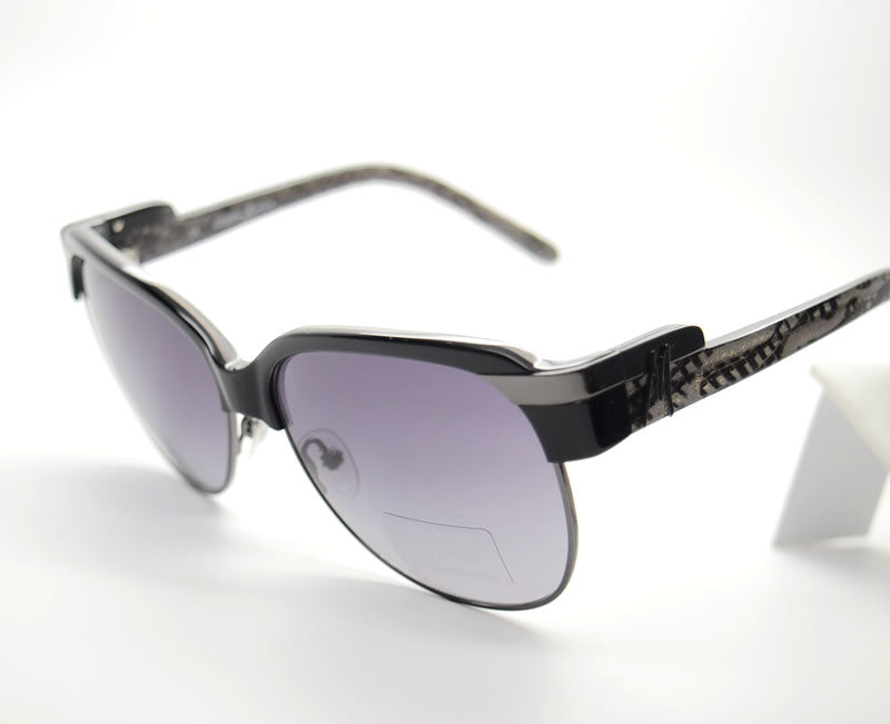 GUESS by MARCIANO Unisex Half-Rim Aviator Sunglasses Black