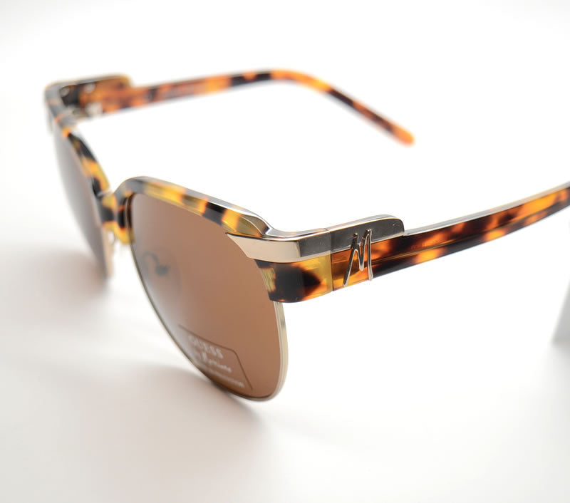 GUESS by MARCIANO Men's Half-Rim Aviator Sunglasses Tortoise