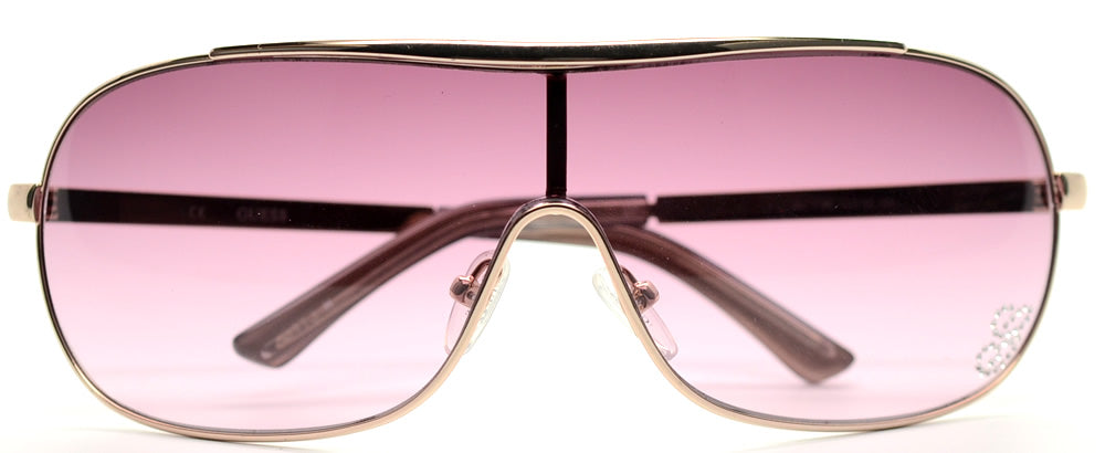 GUESS Women's Aviator Shield Crystal "G" Emblem Sunglasses (Bidding opens @ R1)