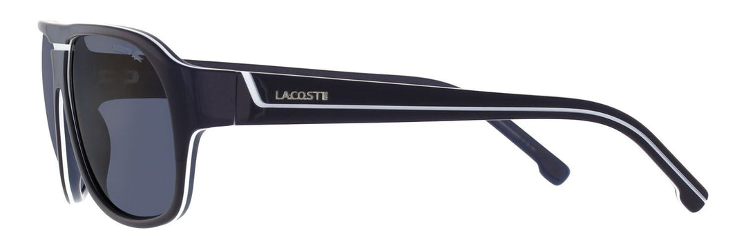 LACOSTE Men's Retro Navy Blue Trim Aviator Sunglasses (Bidding @ R1)