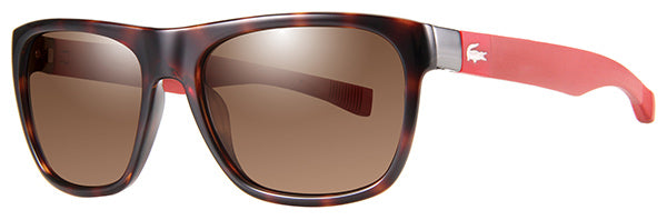 LACOSTE Unisex Wayfarer Magnetic Havana Sunglasses