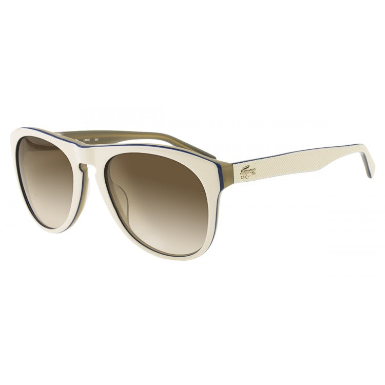 LACOSTE Unisex Semi Rounded Crema Acetate Sunglasses (Bidding @ R1)